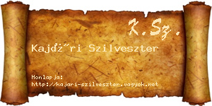 Kajári Szilveszter névjegykártya