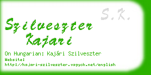 szilveszter kajari business card