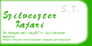 szilveszter kajari business card